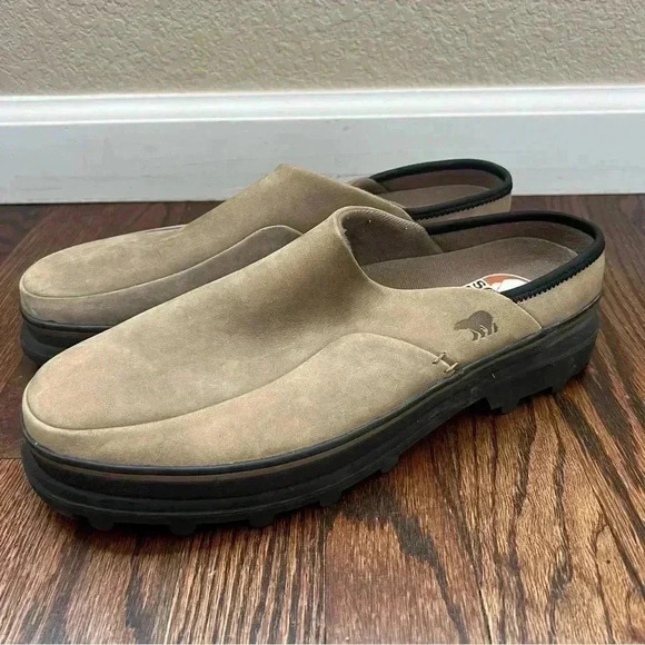 Sorel Adirondack Mule Men’s Slip On Size 9 Tan Leather Shoes NM4151-208 - Picture 1 of 16